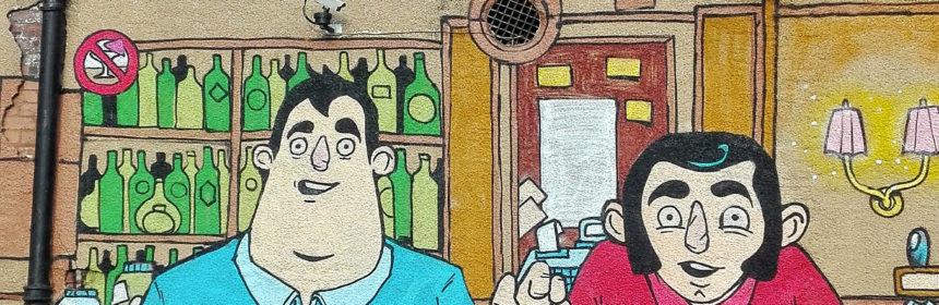 street art sui muri di un pub